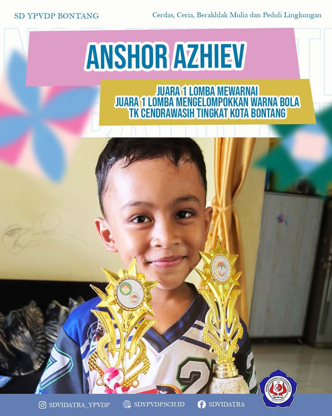 Anshor Azhiev Berhasil Meraih Juara 1 pada Lomba Mewarnai dan Mengelompokkan Warna Bola