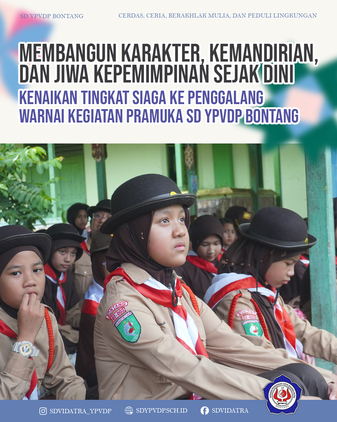 Kenaikan Tingkat Siaga ke Penggalang Warnai Kegiatan Pramuka SD YPVDP Bontang