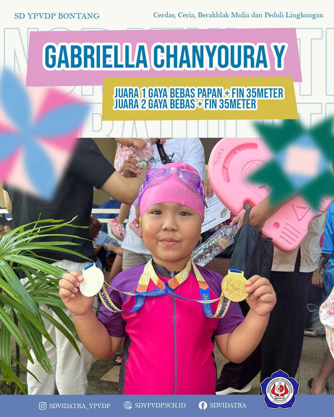 Langkah Awal Sang Juara: Siswa SD YPVDP Bersinar di Kompetisi Renang