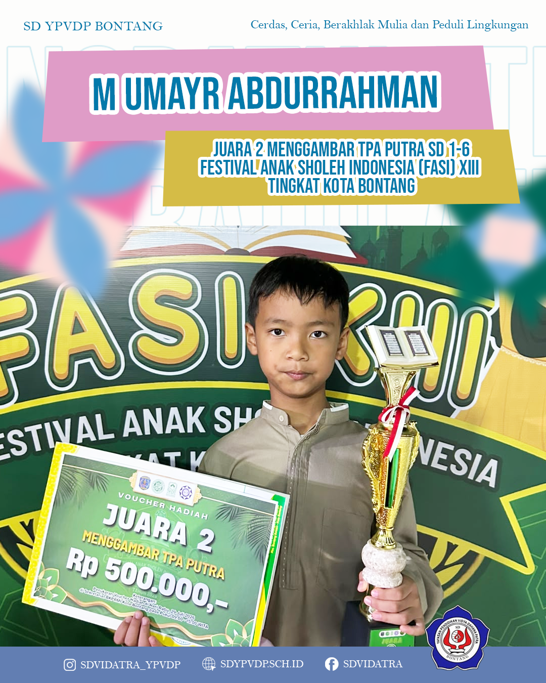Muhammad Umayr Abdurrahman Raih Juara 2 Kategori Menggambar TPA Putra SD Kelas 1–6