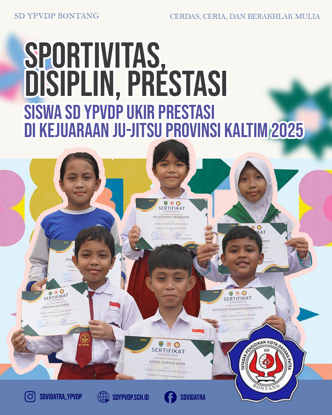 Siswa SD YPVDP Ukir Prestasi di Kejuaraan Ju-Jitsu Provinsi Kaltim 2025