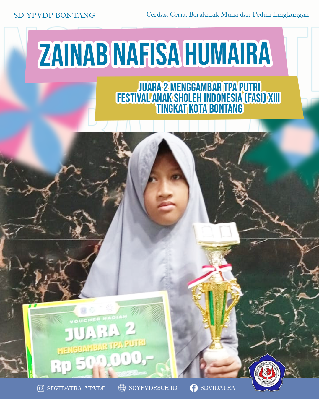 Zainab Nafisa Humaira Raih Juara 2 Menggambar TPA Putri pada FASI XIII Tingkat Kota Bontang